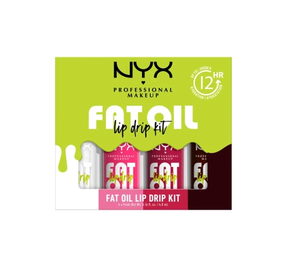 NYX Professional Makeup Fat Oil Lip Drip Kit zestaw błyszczyków do ust 4 x 4,8 ml