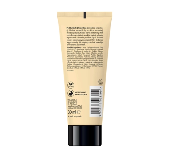 AA Matt&Smoothing matująco-wygładzający podkład do twarzy 103 Light Beige 30 ml