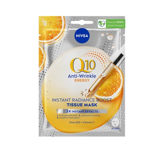 NIVEA Q10 Energy przeciwzmarszczkowa maska w płachcie 1 sztuka