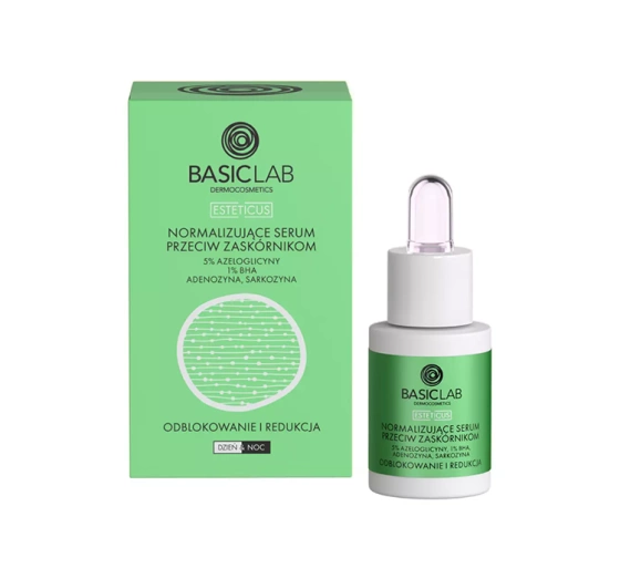 BasicLab Esteticus normalizujące serum przeciw zaskórnikom na dzień i na noc 15 ml