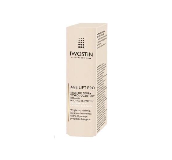 Iwostin Age Lift Pro krem na okolice oczu i ust dla skóry dojrzałej w okresie menopauzy 15 ml