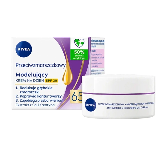 NIVEA przeciwzmarszczkowy modelujący krem do twarzy na dzień SPF30 65 50 ml