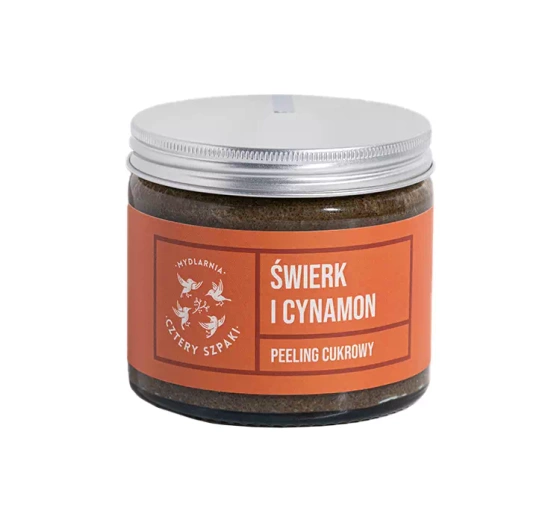MYDLARNIA CZTERY SZPAKI PEELING CUKROWY ŚWIERK I CYNAMON 250ML