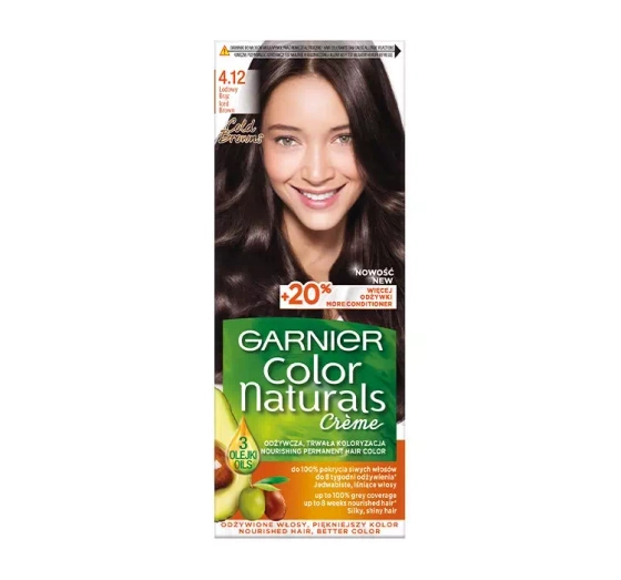 Garnier Color Naturals trwała farba do włosów 4.12 Lodowy Brąz