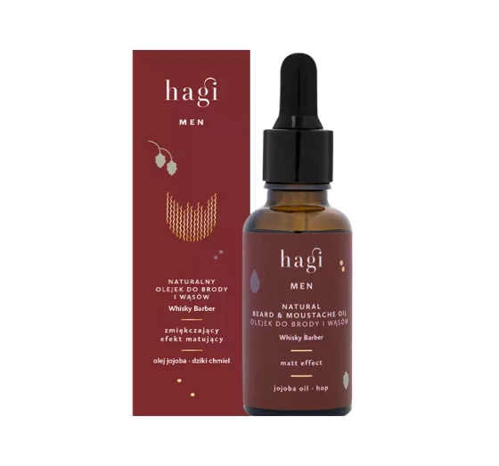 Hagi Men Whisky Barber naturalny olejek do brody i wąsów 30 ml