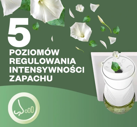 Air Wick zestaw elektryczny odświeżacz powietrza wkład Księżycowa Lilia Otulona Satyną 19 ml