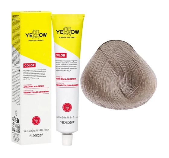 Yellow Professional Color trwała farba do włosów 9.21 Very Light Violet Ash Blonde 100ml
