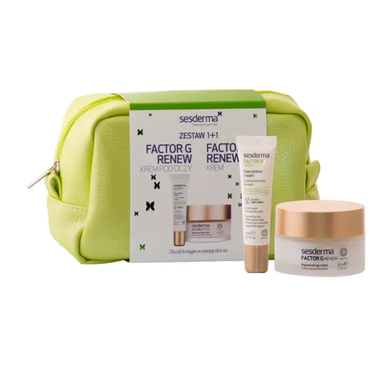 Sesderma Factor G Renew zestaw prezentowy w kosmetyczce krem pod oczy 15 ml krem do twarzy 50 ml