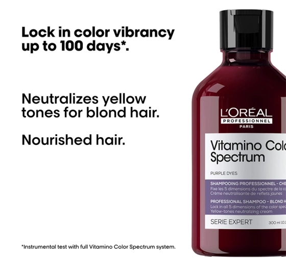L'Oréal Professionnel Serie Expert Vitamino Color Spectrum Purple neutralizujący szampon do włosów blond i rozjaśnianych 300 ml