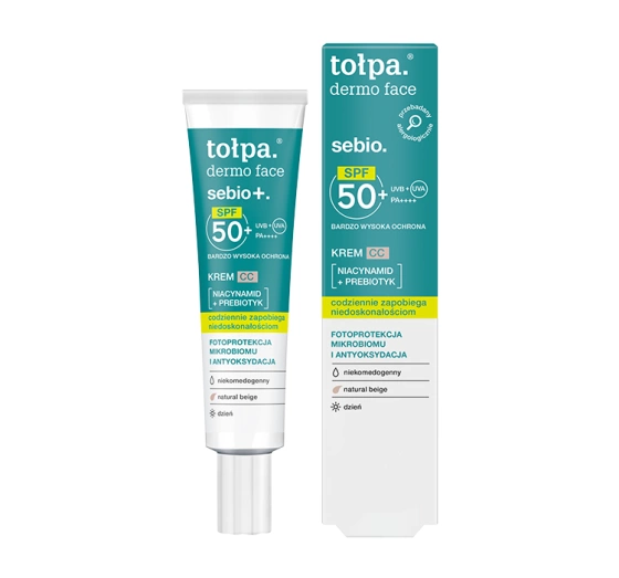 Tołpa Dermo Face Sebio krem CC SPF50 Natural Beige 40ml