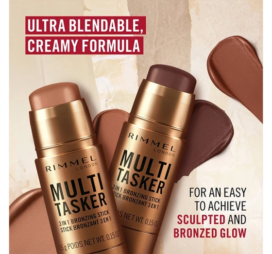 Rimmel Multi Tasker rozświetlający bronzer w sztyfcie 002 Medium 4,5g