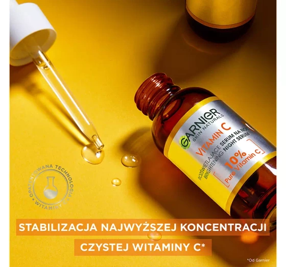Garnier Vitamin C rozświetlające serum na noc 10% czystej witaminy C 30 ml
