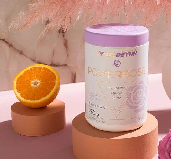 Allnutrition Alldeynn Powerrose przedtreningówka suplement diety Tropical-Orange 450 g