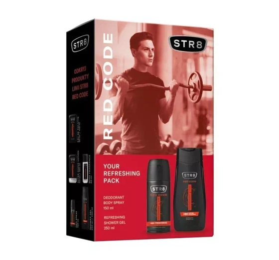 STR8 Red Code dezodorant spray 150 ml żel pod prysznic 250 ml