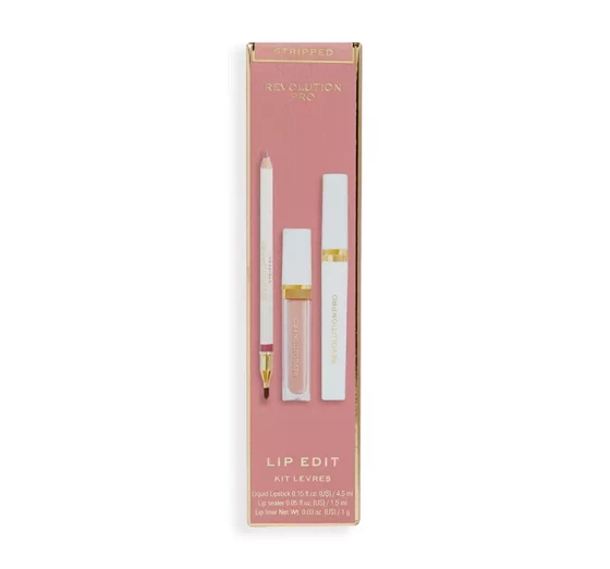 Revolution Pro Iconic zestaw do ust konturówka szminka topper Stripped