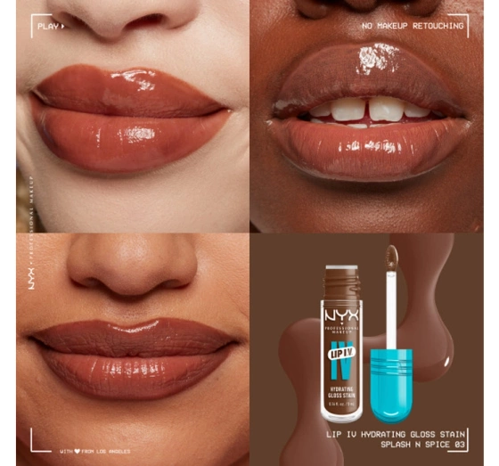 NYX Professional Makeup Lip IV Hydrating Gloss Serum błyszczyk do ust 03 Splash'n Spice 5 ml