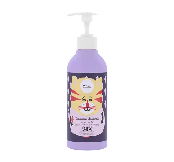 YOPE NATURALNY ŻEL POD PRYSZNIC DLA DZIECI ŻURAWINA I LAWENDA 400ML