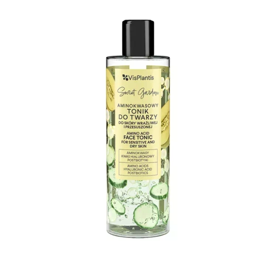 VIS PLANTIS SECRET GARDEN AMINOKWASOWY TONIK DO TWARZY DO SKÓRY WRAŻLIWEJ I PRZESUSZONEJ 200ML