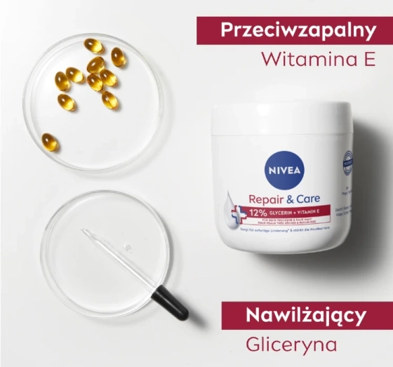 NIVEA Repair&Care krem nawilżająco-regenerujący do ciała, twarzy i dłoni 400 ml