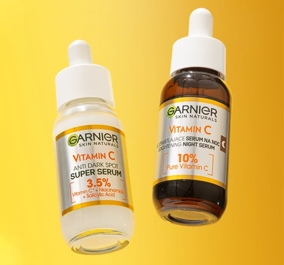 Garnier Vitamin C zestaw prezentowy serum na dzień 30 ml serum na noc 30 ml