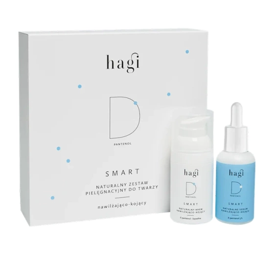 Hagi Smart D zestaw naturalnych kosmetyków do pielęgnacji twarzy krem 30 ml serum 30 ml