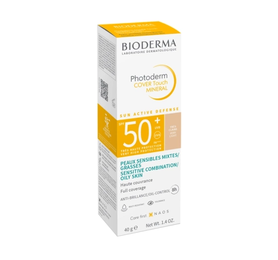 Bioderma Cover Touch Mineral kryjący fluid mineralny Very Light SPF50 40 g