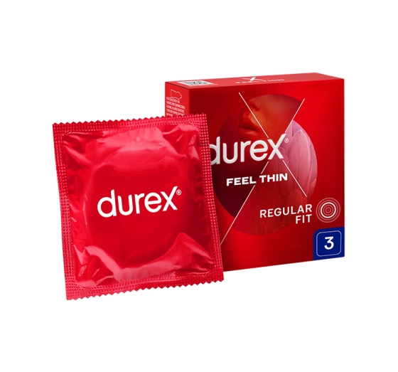 Durex Feel Thin cienkie prezerwatywy 3 szt