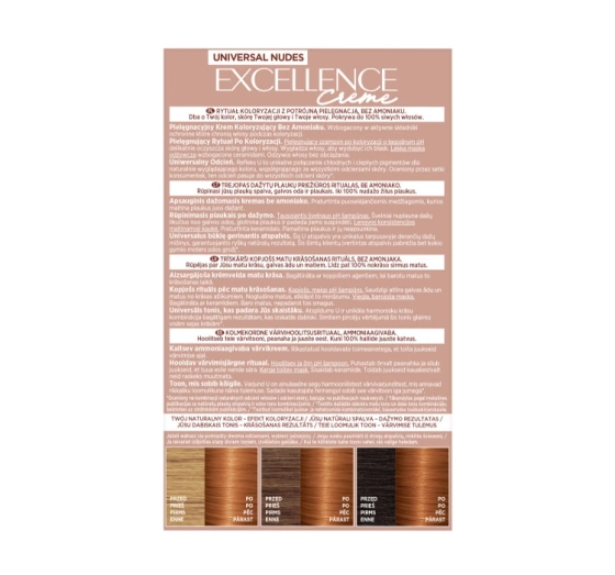L'Oréal Paris Excellence Créme Universal Nudes trwała farba do włosów bez amoniaku 8UR