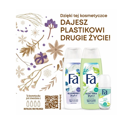 Fa zestaw prezentowy żel pod prysznic Aloe Vera Yoghurt Enjoy Blueberry Yoghurt antyperspirant
