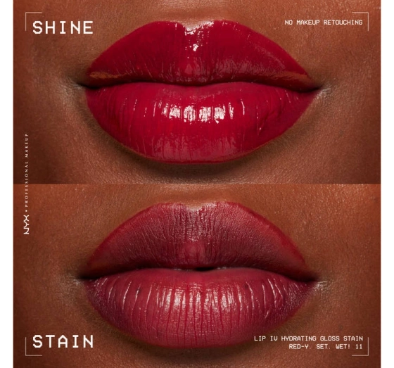 NYX Professional Makeup Lip IV Hydrating Gloss Serum błyszczyk do ust 11 Red-Y. Set. Wet! 5 ml