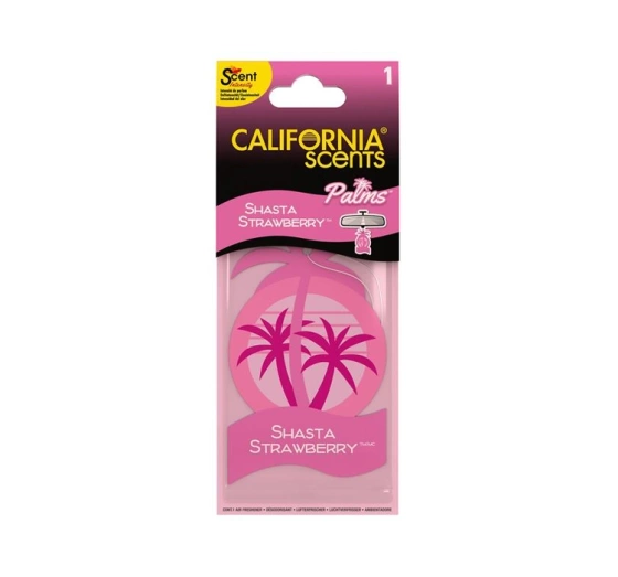 California Scents Palms zapachowa zawieszka do auta Shasta Strawberry