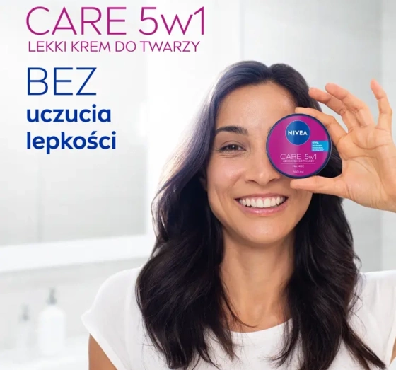 NIVEA Care 5w1 lekki krem do twarzy na noc 100 ml