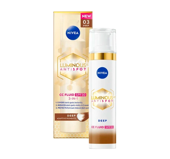 NIVEA Luminous630 Antispot krem CC przeciw przebarwieniom 03 Deep 40 ml