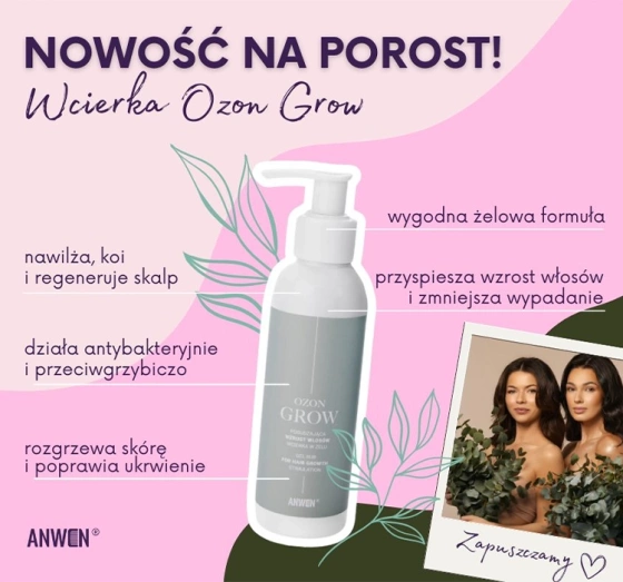 Anwen Ozon Grow wcierka w żelu pobudzająca wzrost włosów 150 ml