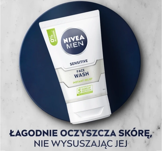 NIVEA MEN Sensitive Face Wash żel do mycia twarzy z rumiankiem 100 ml