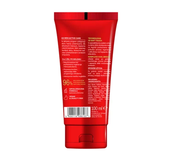 AA Men Active Care żel po goleniu 3w1 100 ml