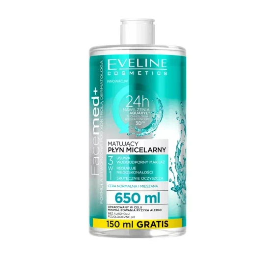 Eveline Cosmetics Facemed matujący płyn micelarny 650 ml