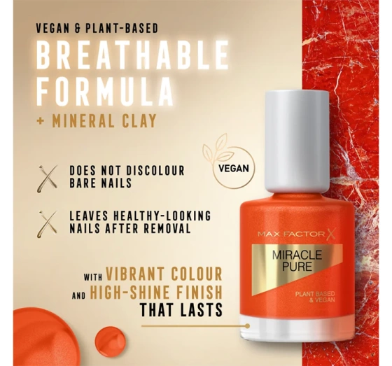 Max Factor Miracle Pure lakier do paznokci 430 Bold Jasper 12 ml