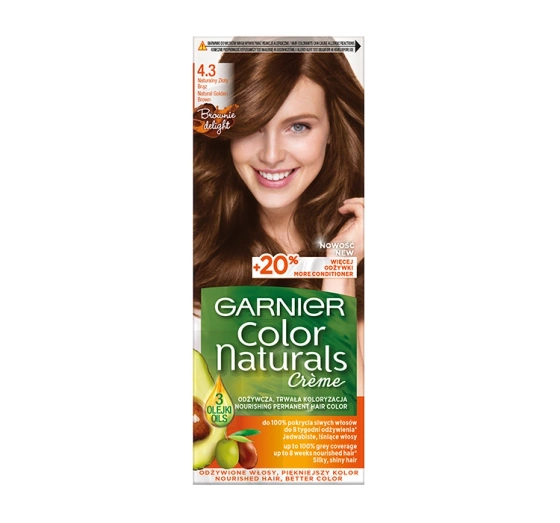 Garnier Color Naturals trwała farba do włosów 4.3 Złoty Brąz