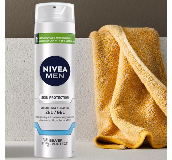 NIVEA MEN Skin Protection żel do golenia dla mężczyzn 200 ml