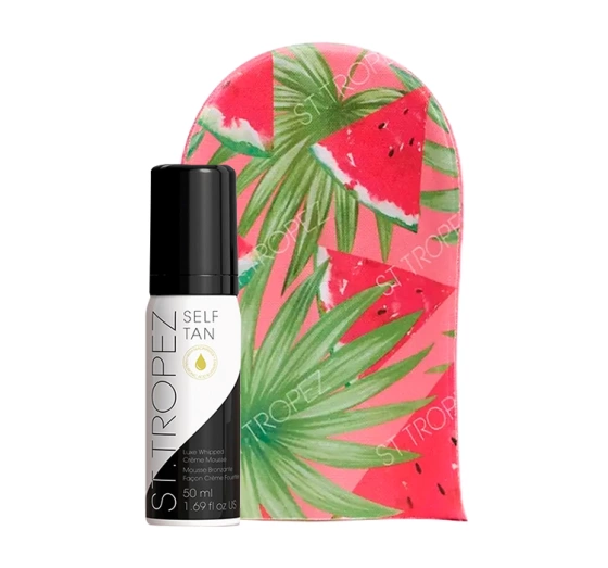 ST. TROPEZ SELF TAN PIANKA SAMOOPALAJĄCA DO CIAŁA VELVET LUXE RĘKAWICA DO APLIKACJI SAMOOPALACZA