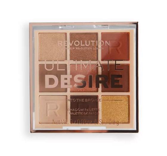 Makeup Revolution Ultimate Desire mini paleta cieni do powiek Into The Bronze 8,1g