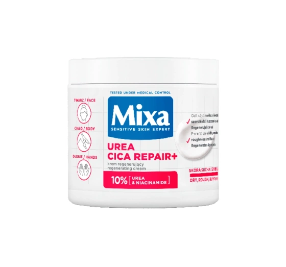 Mixa Urea Cica Repair multifunkcyjny krem regenerujący do ciała, twarzy i dłoni 400 ml