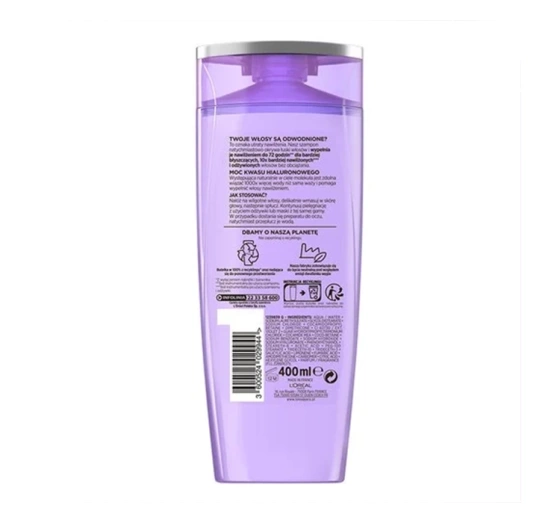 L'Oréal Paris Elseve Hyaluron Plump szampon do włosów odwodnionych 400 ml