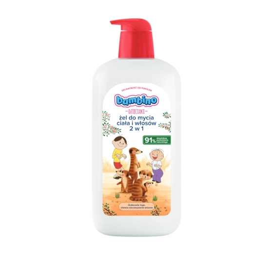 Bambino Dzieciaki Bolek i Lolek żel do mycia ciała i włosów 2w1 Surykatki 1000 ml