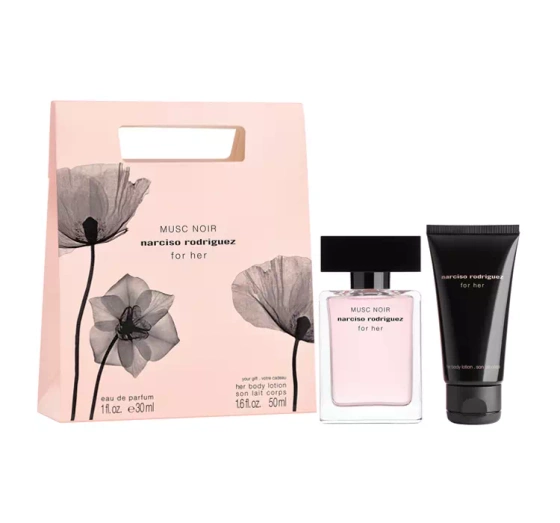Narciso Rodriguez for Her Musc Noir woda perfumowana spray 30 ml balsam do ciała 50 ml