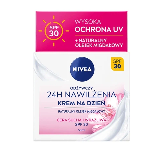 NIVEA 24h Nawilżenia odżywczy krem na dzień SPF30 50 ml