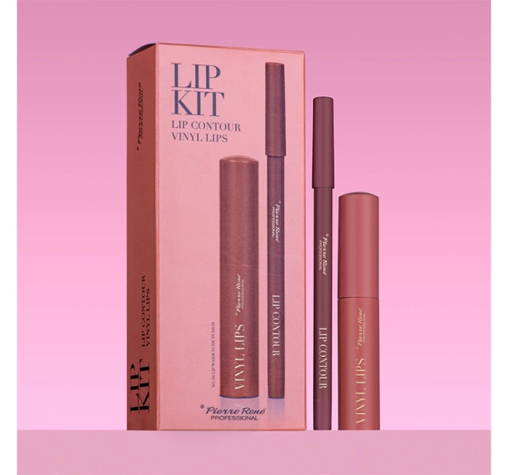 Pierre Rene Lip Kit zestaw do makijażu ust 04 Lip Warm Nude Fusion
