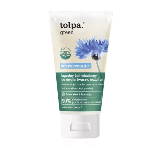Tołpa Green Oczyszczanie łagodny żel micelarny do mycia twarzy i oczu 150ml