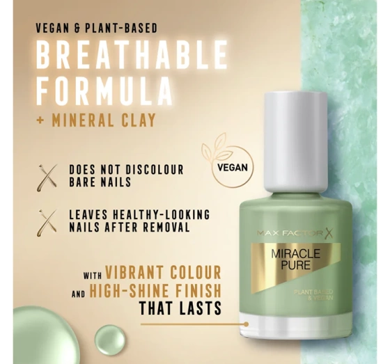 Max Factor Miracle Pure lakier do paznokci 580 Lucky Jade 12 ml